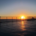 Baja Ferries im Sonnenuntergang