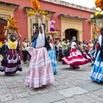 Umzug Dia de los Muertos in Oaxaca Stadt