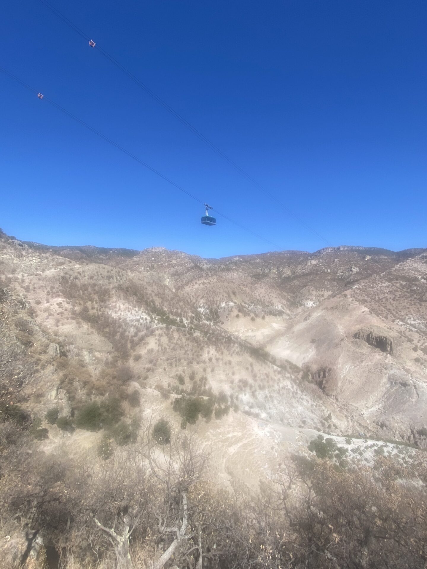 die Seilbahn im Abenteuerpark bei Divisadero Barrancas