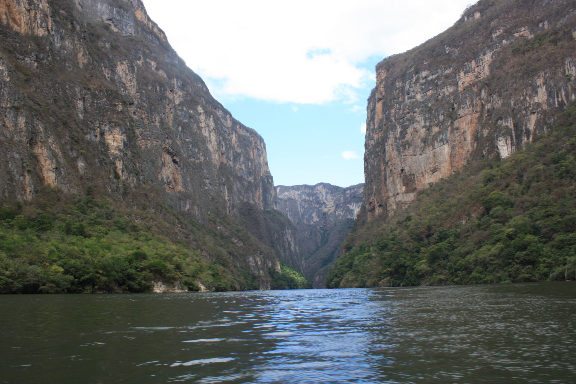 Sumidero Canon Steile Felswände im Canon del Sumidero, in Chiapas